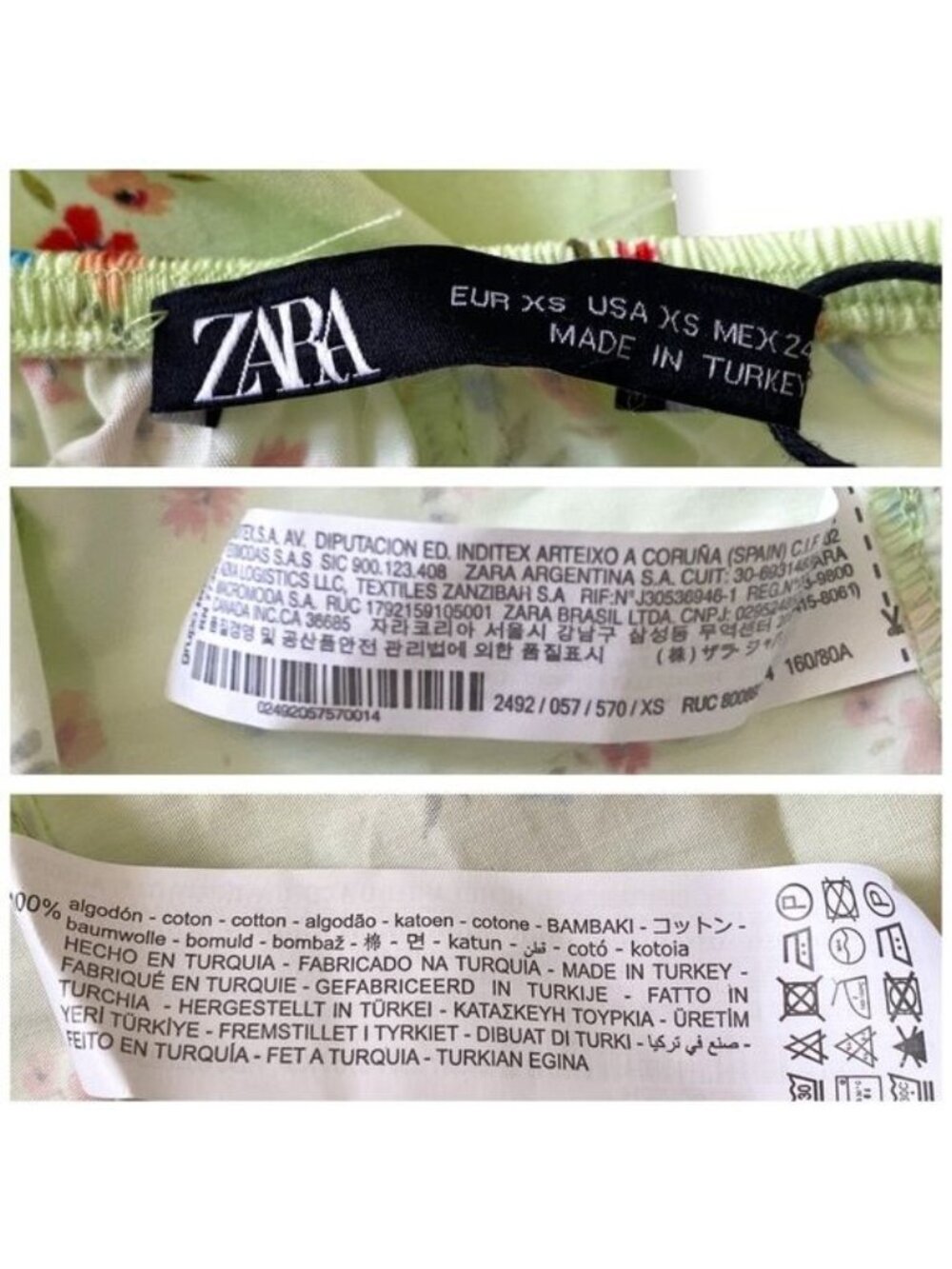 ZARA Floarl Print Halter Midi Dress  Size XS,  NWT - Picture 4 of 14